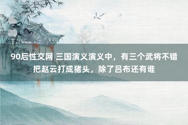 90后性交网 三国演义演义中，有三个武将不错把赵云打成猪头，除了吕布还有谁