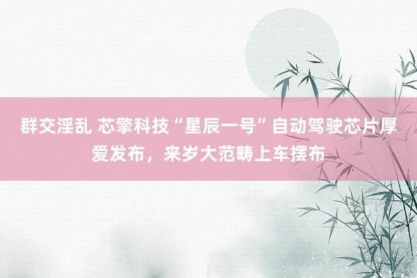 群交淫乱 芯擎科技“星辰一号”自动驾驶芯片厚爱发布，来岁大范畴上车摆布